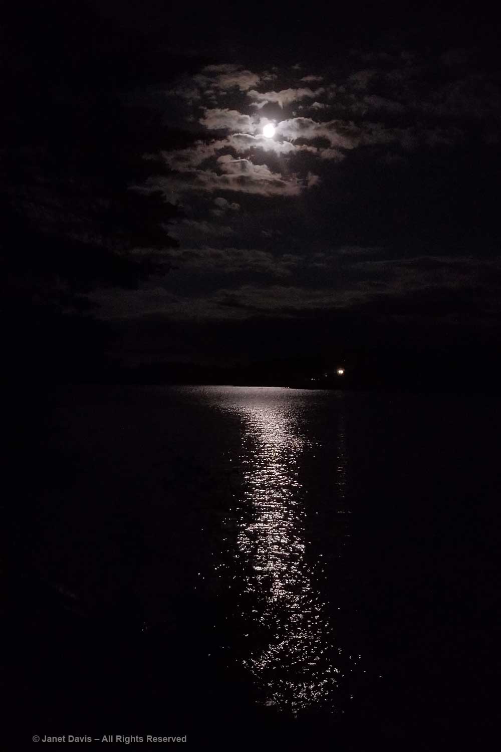 22 Moon Over Lake Muskoka Illuminating Clouds Janet Davis Explores Colour